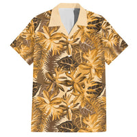 Hawaii Gold Tropical Leaves Hawaiian Shirt - Polynesian Pride