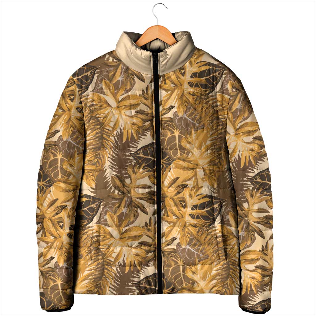 Hawaii Gold Tropical Leaves Padded Jacket LT01 - Polynesian Pride