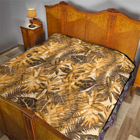 Hawaii Gold Tropical Leaves Quilt - Polynesian Pride