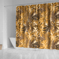 Hawaii Gold Tropical Leaves Shower Curtain - Polynesian Pride