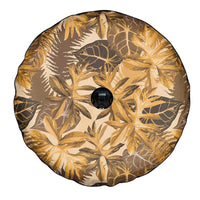 Hawaii Gold Tropical Leaves Spare Tire Cover - Polynesian Pride