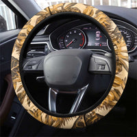 Hawaii Gold Tropical Leaves Steering Wheel Cover - Polynesian Pride