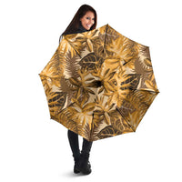 Hawaii Gold Tropical Leaves Umbrella - Polynesian Pride