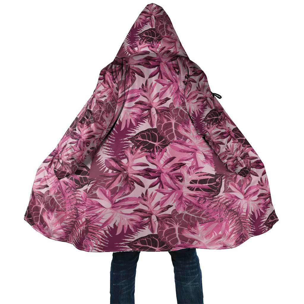 Hawaii Pink Tropical Leaves Cloak - Polynesian Pride