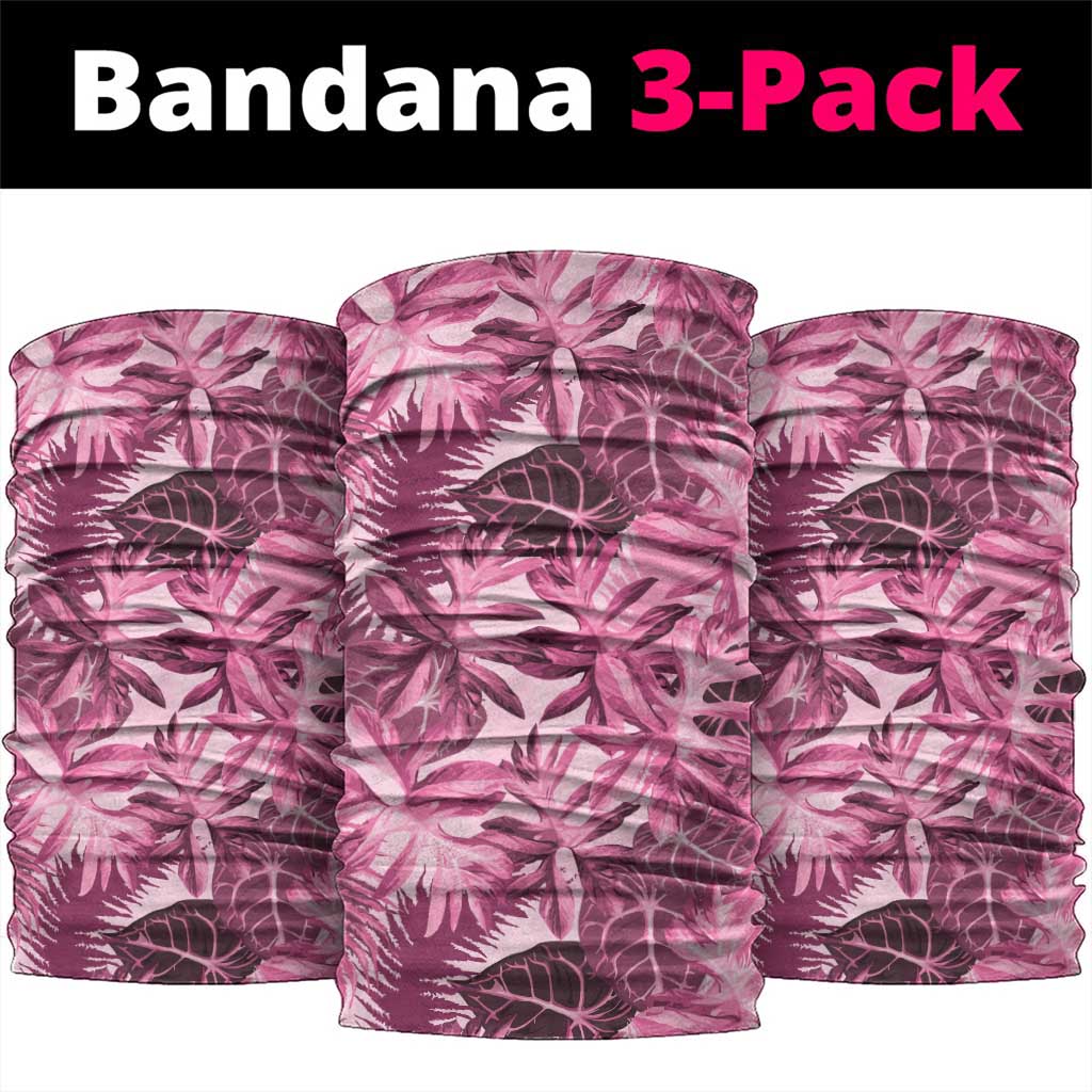 Hawaii Pink Tropical Leaves Neck Gaiter - Polynesian Pride