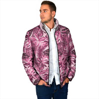 Hawaii Pink Tropical Leaves Padded Jacket LT01 - Polynesian Pride