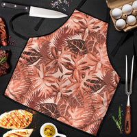 Hawaii Red Brown Tropical Leaves Apron - Polynesian Pride