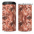 Hawaii Red Brown Tropical Leaves 4 in 1 Can Cooler Tumbler - Polynesian Pride
