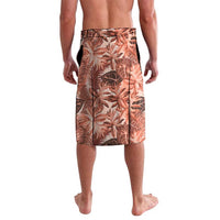 Hawaii Red Brown Tropical Leaves Lavalava - Polynesian Pride