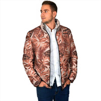 Hawaii Red Brown Tropical Leaves Padded Jacket LT01 - Polynesian Pride
