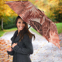 Hawaii Red Brown Tropical Leaves Umbrella - Polynesian Pride