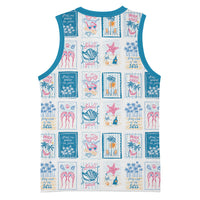 Hawaii Coastal Summer Postcard Basketball Jersey