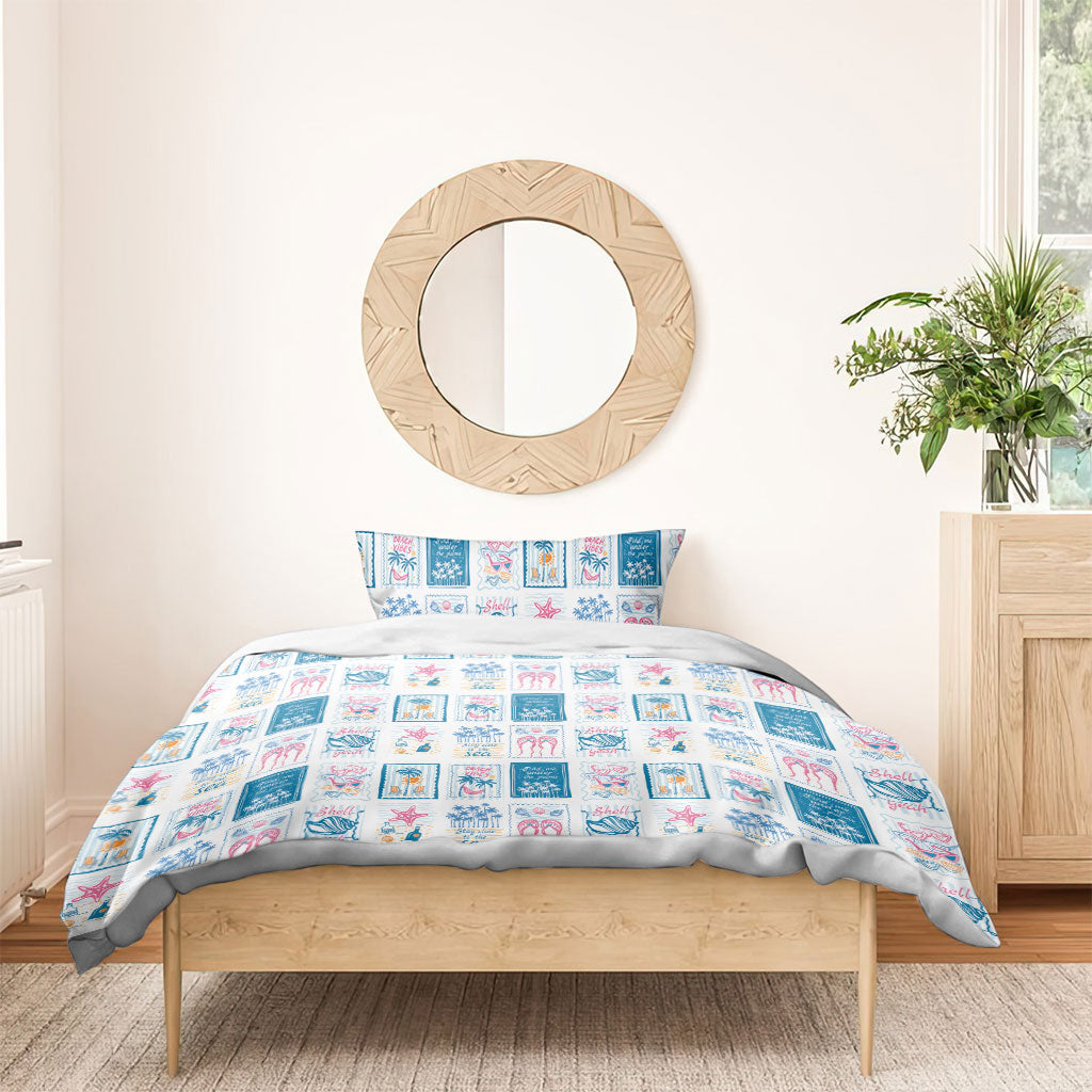 Hawaii Coastal Summer Postcard Bedding Set