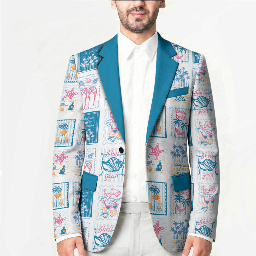 Hawaii Coastal Summer Postcard Blazer