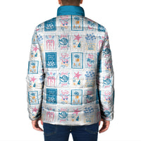 Hawaii Coastal Summer Postcard Padded Jacket