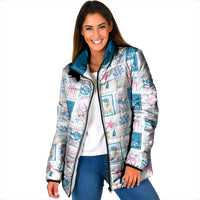 Hawaii Coastal Summer Postcard Padded Jacket