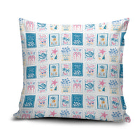 Hawaii Coastal Summer Postcard Pillow Cover