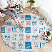 Hawaii Coastal Summer Postcard Round Carpet LT01 - Polynesian Pride
