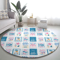 Hawaii Coastal Summer Postcard Round Carpet LT01 - Polynesian Pride