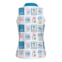 Hawaii Coastal Summer Postcard Women Sleeveless Polo Shirt