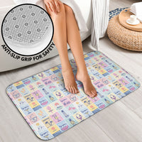 Aloha Summer Posters Grunge Textures Bathroom Set