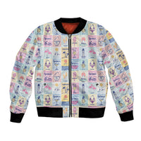 Aloha Summer Posters Grunge Textures Bomber Jacket