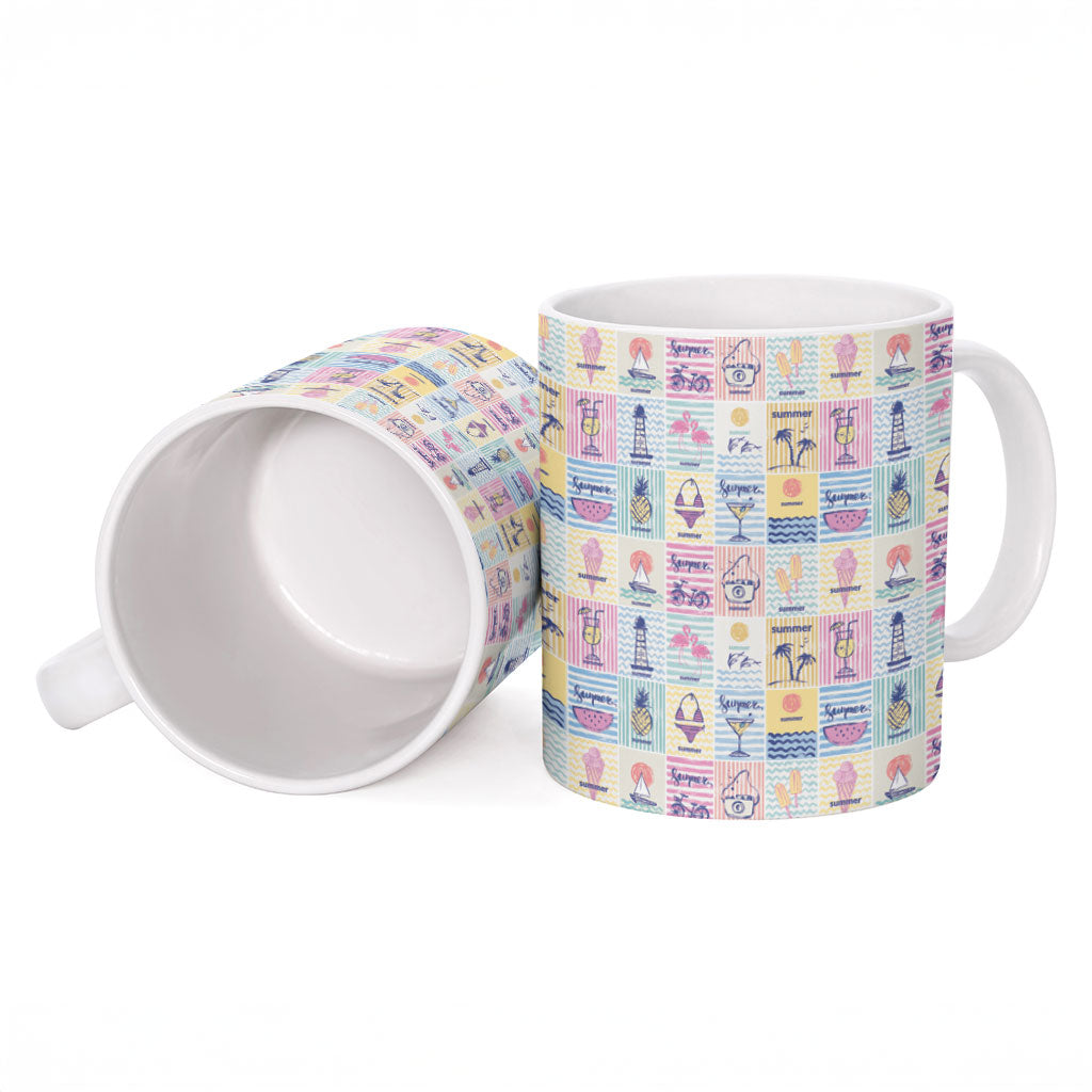 Aloha Summer Posters Grunge Textures Ceramic Mug