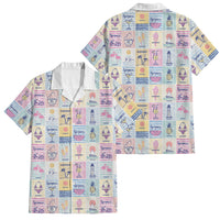 Aloha Summer Posters Grunge Textures Family Matching Off Shoulder Maxi Dress and Hawaiian Shirt