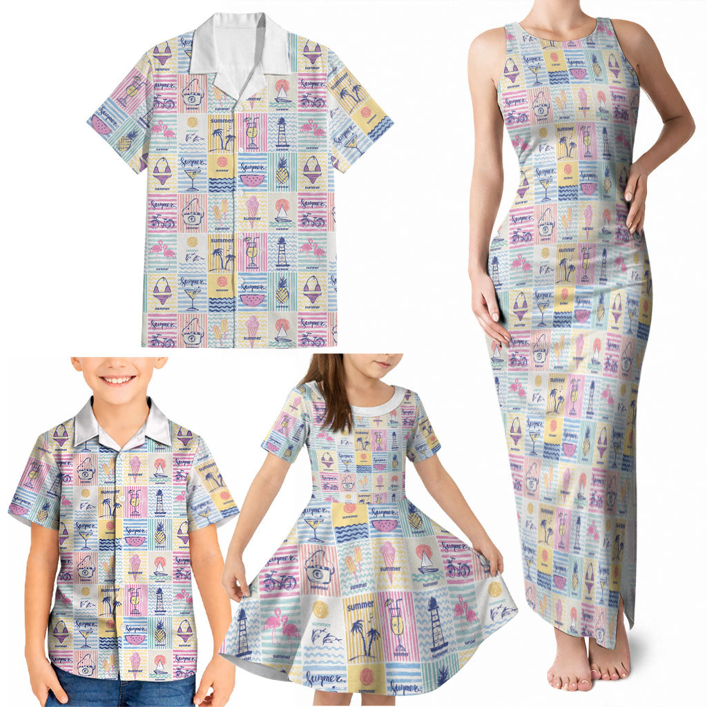 Aloha Summer Posters Grunge Textures Family Matching Tank Maxi Dress and Hawaiian Shirt LT01 - Polynesian Pride