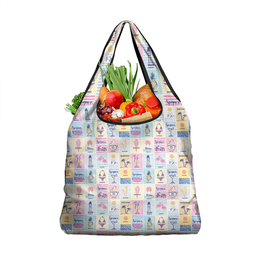 Aloha Summer Posters Grunge Textures Grocery Bag