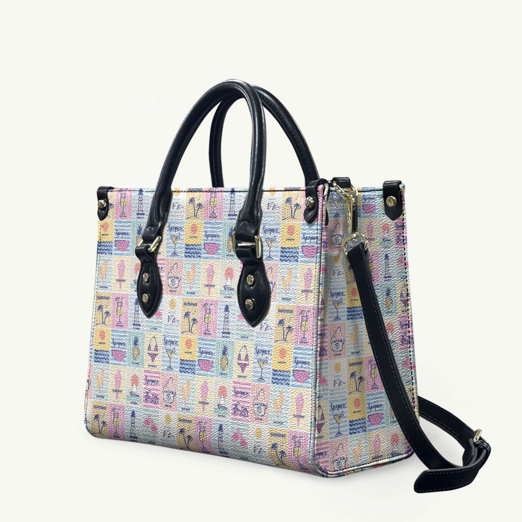 Aloha Summer Posters Grunge Textures Leather Bag LT01 Multicolor - Polynesian Pride