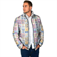 Aloha Summer Posters Grunge Textures Padded Jacket