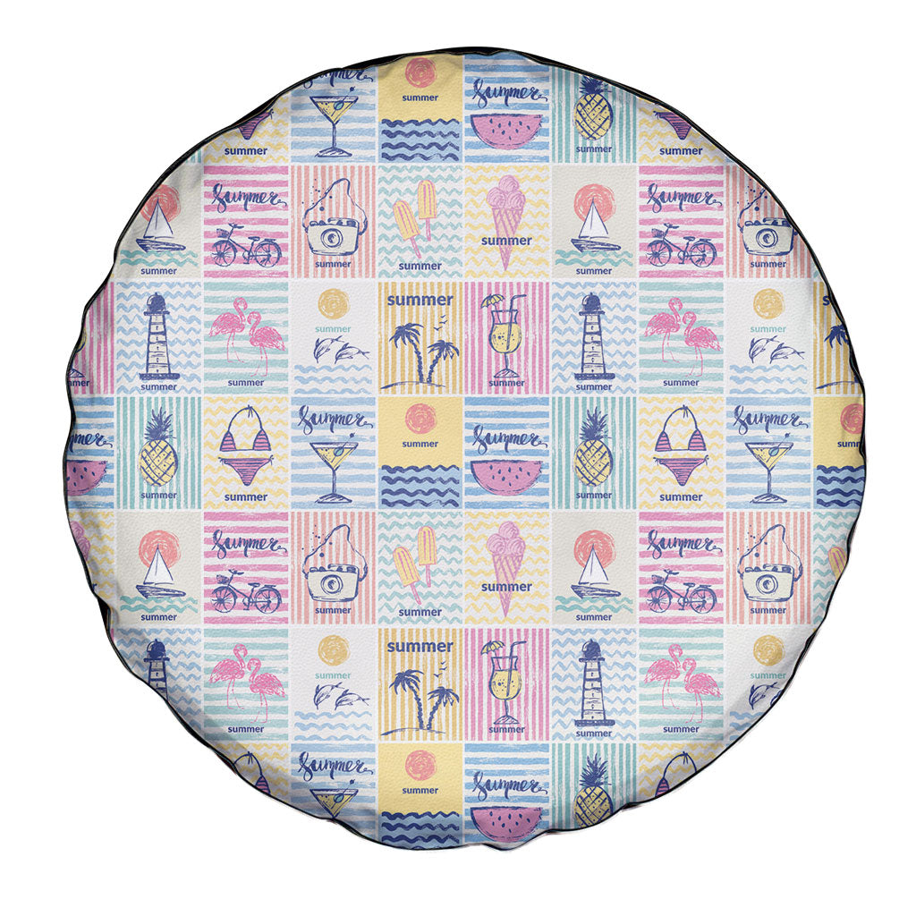 Aloha Summer Posters Grunge Textures Spare Tire Cover