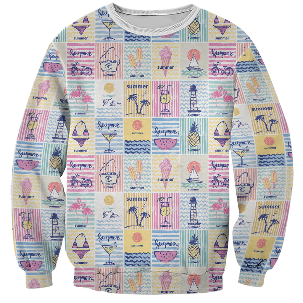 Aloha Summer Posters Grunge Textures Sweatshirt