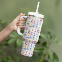 Aloha Summer Posters Grunge Textures Tumbler With Handle