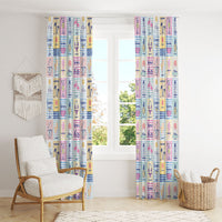 Aloha Summer Posters Grunge Textures Window Curtain