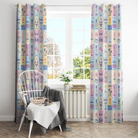 Aloha Summer Posters Grunge Textures Window Curtain