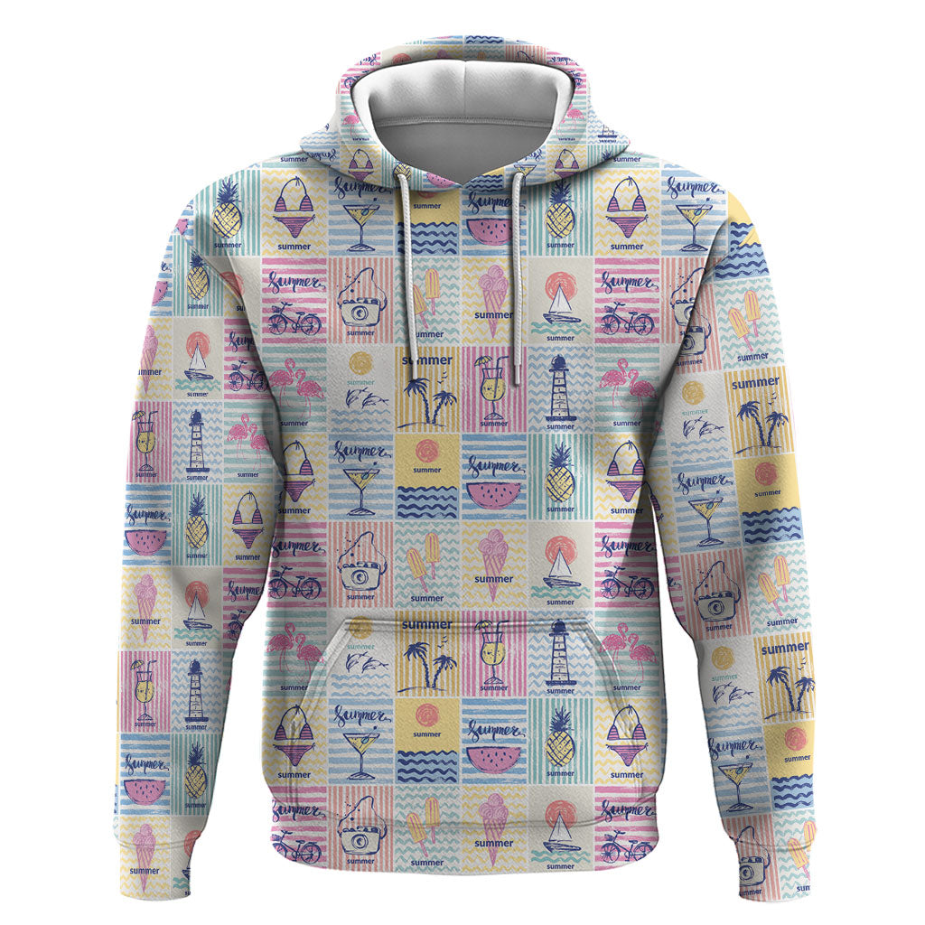 Aloha Summer Posters Grunge Textures Zip Hoodie