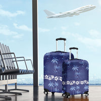 Blue Hawaii Palm Tree Hibiscus Luggage Cover Fantasy Summer Vibe LT01 - Polynesian Pride
