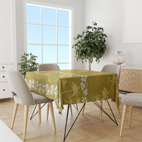 Yellow Hawaii Palm Tree Hibiscus Tablecloth Fantasy Summer Vibe LT01 - Polynesian Pride