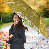 Yellow Hawaii Palm Tree Hibiscus Umbrella Fantasy Summer Vibe LT01 - Polynesian Pride