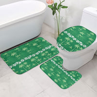 Green Hawaii Palm Tree Hibiscus Bathroom Set Fantasy Summer Vibe LT01 - Polynesian Pride
