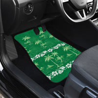 Green Hawaii Palm Tree Hibiscus Car Mats Fantasy Summer Vibe LT01 - Polynesian Pride