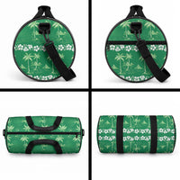 Green Hawaii Palm Tree Hibiscus Duffle Bag Fantasy Summer Vibe