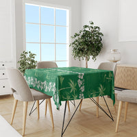 Green Hawaii Palm Tree Hibiscus Tablecloth Fantasy Summer Vibe LT01 - Polynesian Pride