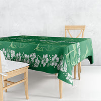 Green Hawaii Palm Tree Hibiscus Tablecloth Fantasy Summer Vibe LT01 - Polynesian Pride