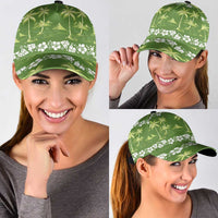 Olive Green Hawaii Palm Tree Hibiscus Classic Cap Fantasy Summer Vibe LT01 - Polynesian Pride