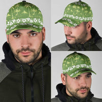 Olive Green Hawaii Palm Tree Hibiscus Classic Cap Fantasy Summer Vibe LT01 - Polynesian Pride