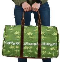 Olive Green Hawaii Palm Tree Hibiscus Travel Bag Fantasy Summer Vibe LT01 Olive - Polynesian Pride