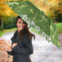 Olive Green Hawaii Palm Tree Hibiscus Umbrella Fantasy Summer Vibe LT01 - Polynesian Pride